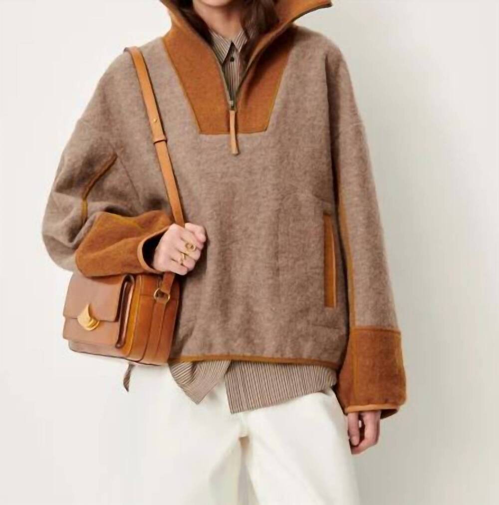 NEW SESSUN costwelle pea sweat jacket in hazelroc